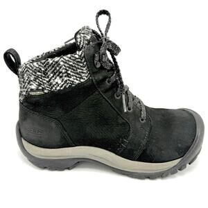 Keen Kaci II 2 Mid Hiking Boots Size 7.5 Waterproof Black Suede Insulated Winter